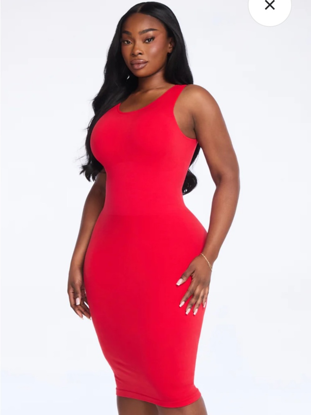 NWT She’s Waisted Wiggle Dress Secret Sculpt Midi Wireless Bra Red XL 2X